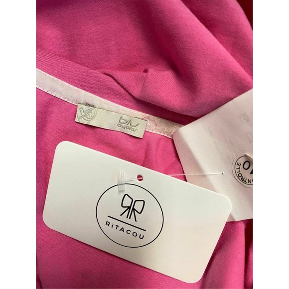 Blu Byblos Blu pink long sleeve with rhinestones top - Picture 7 of 7